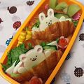 ナオボ's cooksnap of when they made くまちゃんのポケットサンド（キャラ弁）.