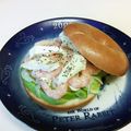 龍青空ママ's cooksnap of when they made 海老アボカドのベーグルサンド♪.