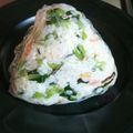 こたpika9's cooksnap of when they made 野沢菜と桜海老のおにぎり.
