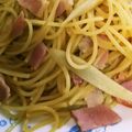 ✿苺涙花＊(もなか)✿'s cooksnap of when they made 牛蒡とベーコンの和風パスタ.