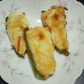 伊崎イオン's cooksnap of when they made ピーマンのかにかま&ツナ詰めチーズ焼き.