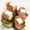 マシュマロくま's cooksnap of when they made クリームチーズとハムキュウリのお花巻き.