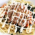 めるめるっちっち's cooksnap of when they made 一人のおうちランチに！キムチ納豆パスタ☆.
