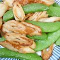 ザ•かーまん's cooksnap of when they made スナップえんどう☆ちくわの簡単炒め物.