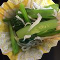 クックWWKQH2☆'s cooksnap of when they made 妊娠中に♡小松菜おひたし釜揚げしらすのせ.