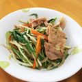 ふわりにこ's cooksnap of when they made ポリフェノール豊富☆水菜と豚肉の生姜炒め.