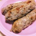 まめしば食堂's cooksnap of when they made ジェノベーゼソースで✿手作りウインナー.