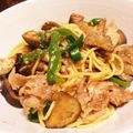 kuroinunyo's cooksnap of when they made なすと豚肉とアスパラの和風パスタ♪.