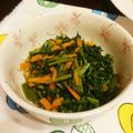 そらじろうのとも's cooksnap of when they made 人参の葉のきんぴら.