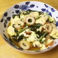 ぽりぽり拓庵's cooksnap of when they made 優しい味♪ほうれん草とちくわの卵とじ♪.
