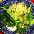 ユーロン's cooksnap of when they made 旨い! ほうれん草とワカメのお浸し.
