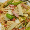 茶トラの母さん's cooksnap of when they made 筍とベーコンのマヨしょう油炒め.
