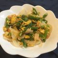 ドーシタトースター's cooksnap of when they made 新玉ねぎとアスパラガスの春炒め☆.