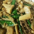 にゃーお★'s cooksnap of when they made 筍と絹さやのひき肉炒め.
