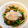 干芋くん's cooksnap of when they made ほうれん草のソテー♡とろ〜り☻温玉乗せ♪.