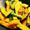 ヤン太朗's cooksnap of when they made 南瓜とアスパラのアーモンドバター醤油炒め.