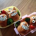 shanti0416's cooksnap of when they made キャラ弁★ロールパンでトトロ弁当.