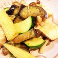 カメ姫☆'s cooksnap of when they made 簡単‼︎鶏胸肉とズッキーニとナスの中華風.