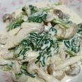 ゆいったろ's cooksnap of when they made ホウレン草としめじのゴマ味噌マヨ和え.
