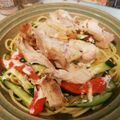 れのれのれの's cooksnap of when they made ＊どーんとチキンのサラダパスタ＊.