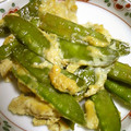 オイゼビウス's cooksnap of when they made さやえんどうの卵とじ.