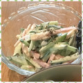 nakamucchi's cooksnap of when they made 簡単おかず！きゅうりとハムのサラダ.