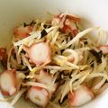 jonny's cooksnap of when they made タコともやしのボリューム酢の物.