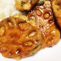☆た〜ら☆'s cooksnap of when they made 甘辛♪照り照り♡簡単レンコン鶏つくね♡.