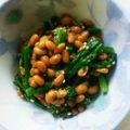 クックJ4GJV4☆'s cooksnap of when they made スティックセニョールの納豆和え.