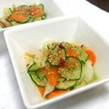 まぁじ's cooksnap of when they made ピラピラ大根とキュウリの中華風浅漬け.