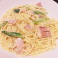 ayaakari's cooksnap of when they made ランチに…全卵で簡単カルボナーラ♡.
