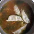 クックWOMKY8☆'s cooksnap of when they made 餃子とニラの中華風スープ.