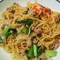 piyo0912's cooksnap of when they made 【15分】挽肉の旨み味わう♡醤油焼そば.