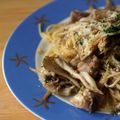 Giant corn's cooksnap of when they made 鶏ごぼうと舞茸、パルミジャーノのパスタ.