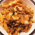 ひまわりくっく's cooksnap of when they made 筍と挽き肉とｷﾑﾁの甘辛炒め.