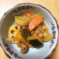 harukayuka's cooksnap of when they made 豚肉とかぼちゃとレンコンの甘辛煮.