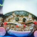ozushi's cooksnap of when they made 妖怪ウオッチ【ざしきわら神】キャラ弁.
