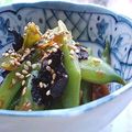 oBsession's cooksnap of when they made モロッコインゲンとエノキの海苔豆板醤あえ.