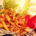 akariママさん's cooksnap of when they made 甘辛ポテトそぼろのレタス包み.