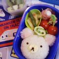 ぽぷらまま's cooksnap of when they made 海苔パンチで簡単！コリラックマのお弁当.