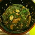 natsuki❀'s cooksnap of when they made 5分★簡単★Ｗごま【オクラの胡麻和え】♪.
