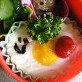 mi◎kitchen's cooksnap of when they made スマイリーな目玉焼き。＊キャラ弁＊.