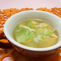 赤い電話's cooksnap of when they made 超簡単に！レタスと卵のスープ.