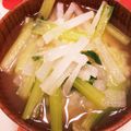 yuka119's cooksnap of when they made 味噌汁（小松菜＋大根）.