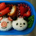 Rapunzel♥'s cooksnap of when they made 簡単キャラ弁☆俵パンダおにぎり♪.