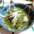 ＴＯＭＯＷＡＴ's cooksnap of when they made めかぶ入り！きゅうりと大葉の酢物★.