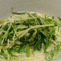 Tama家's cooksnap of when they made 水菜のオイマヨ炒め.