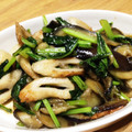 shanti0416's cooksnap of when they made なすとカブの葉とちくわ炒め.