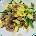 もぐピー's cooksnap of when they made 豚こまと長ねぎの卵炒め.