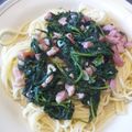 sillysally's cooksnap of when they made ほうれん草とベーコンの美味ペペロンチーノ.